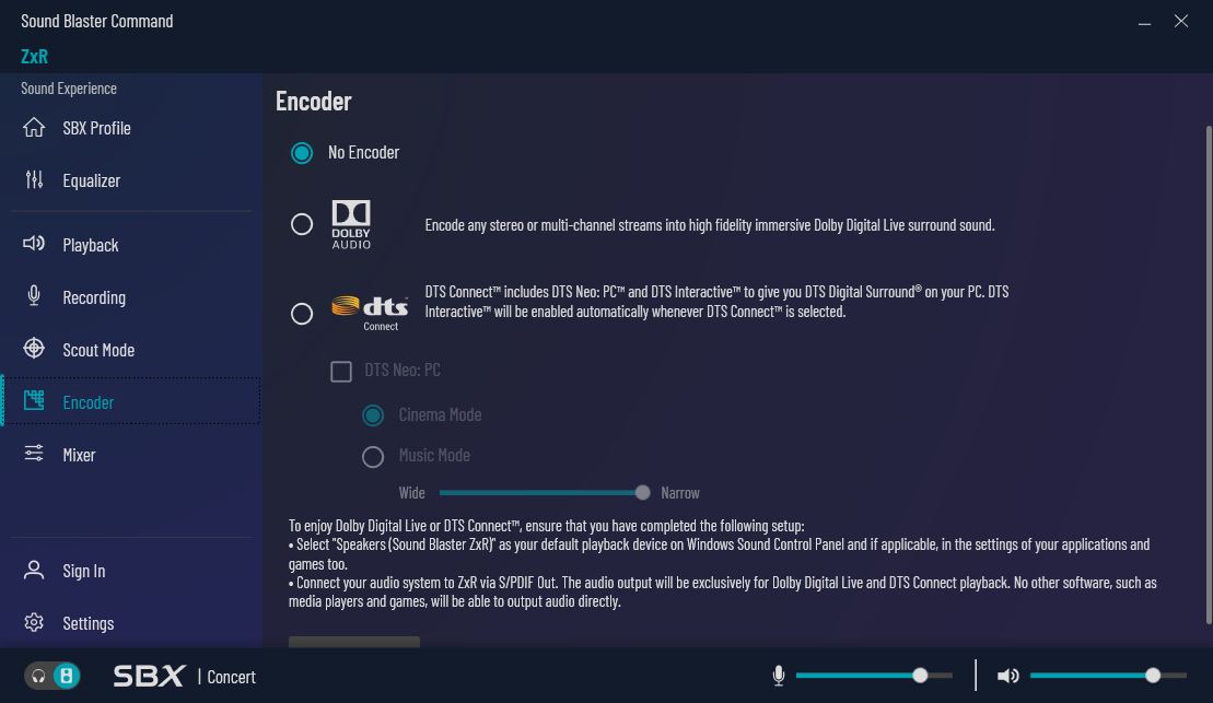 Support.Creative.Com - Sound Blaster ZxR: Sound Blaster Command