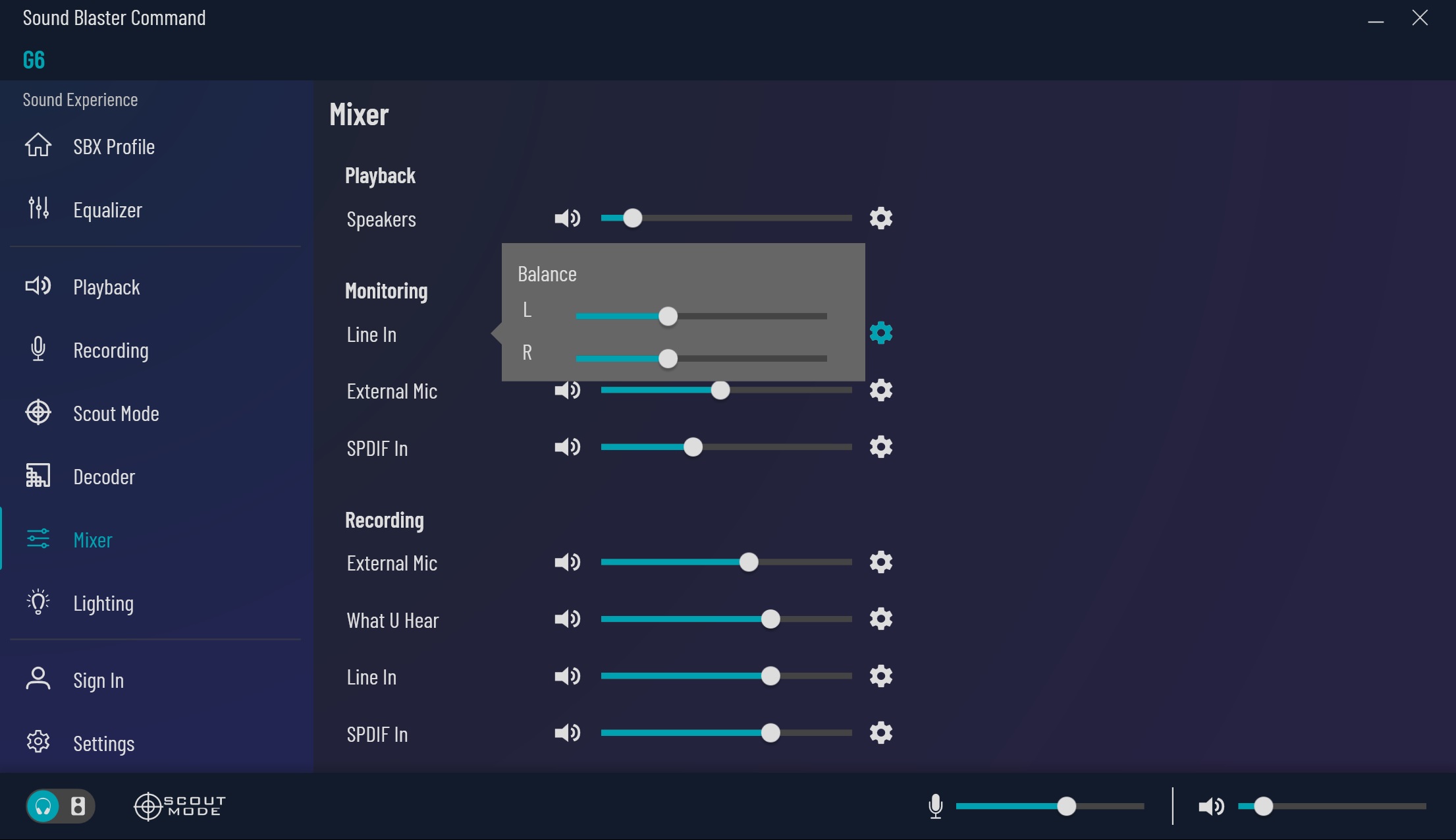 sound blaster G6 保証期間内 mixer3.jpg