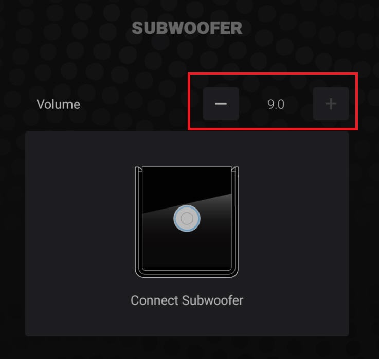 adjusting subwoofer